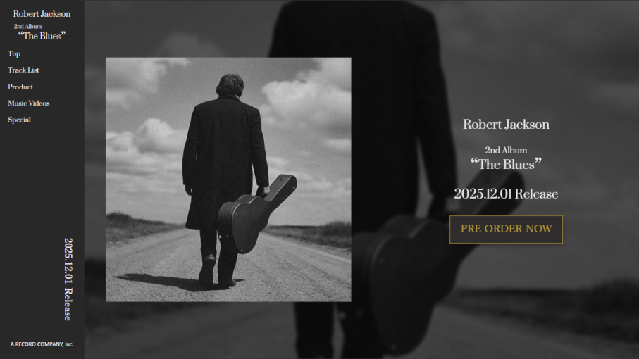 Robert Jackson 2nd Album特設サイトのスクリーンショット